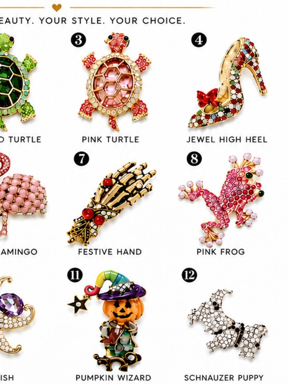 BUY NOW: Brooches Collection - Assorted Colorful Animal Brooches - Picture 4 of 6
